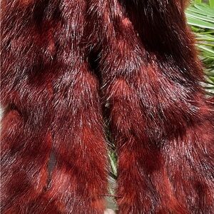 Mink Fur Shawl/Scarf - 4 real minks attached